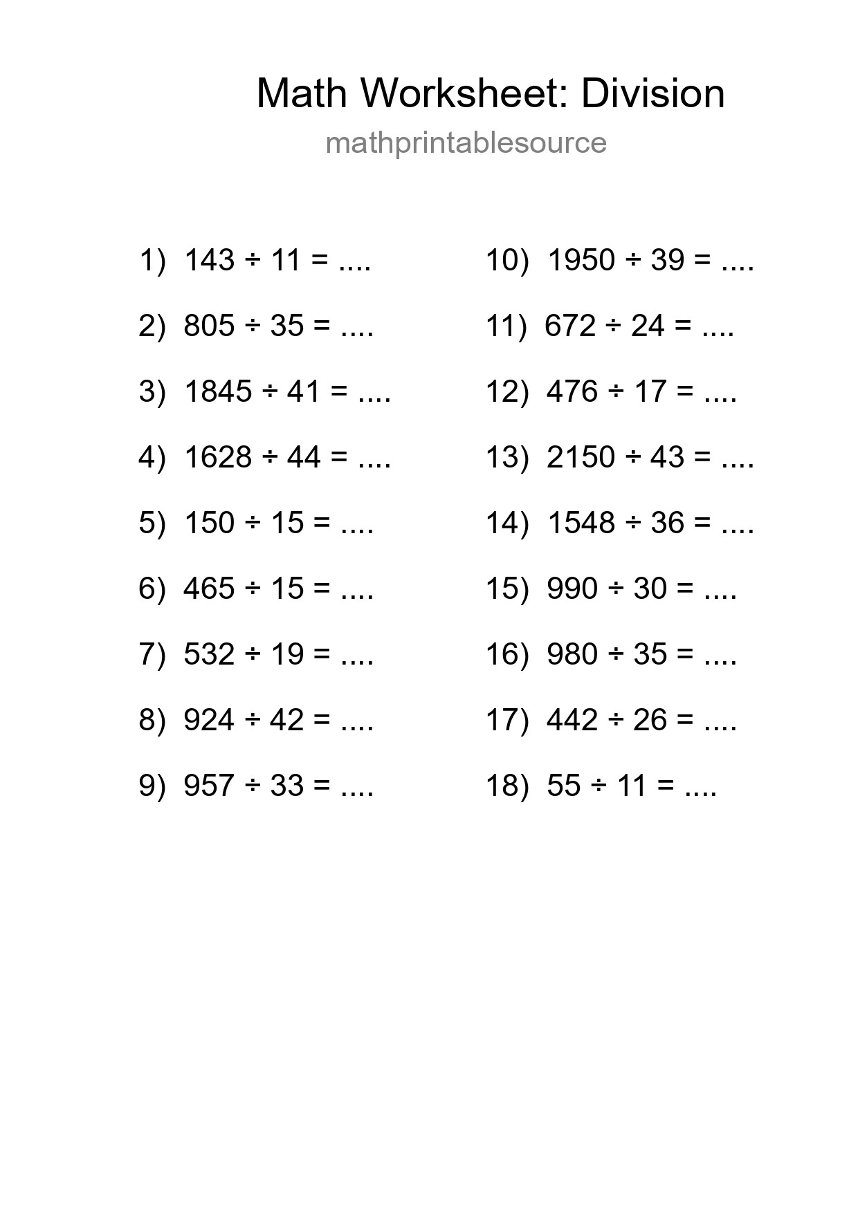 Free 18 Division Math Worksheet For Grade 2 - Part 4