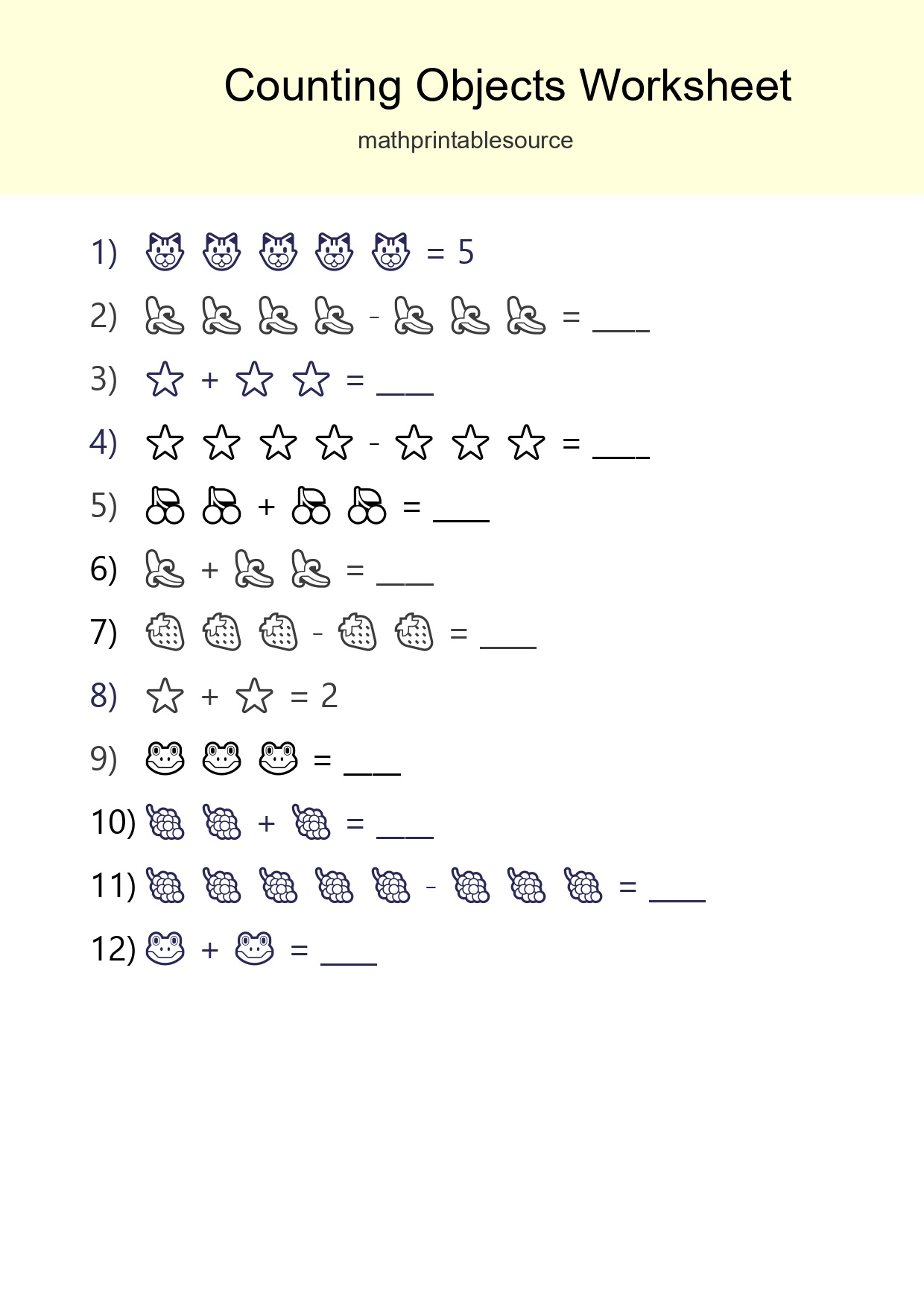 Free Counting Objects Worksheet For Pre-K - Part 25