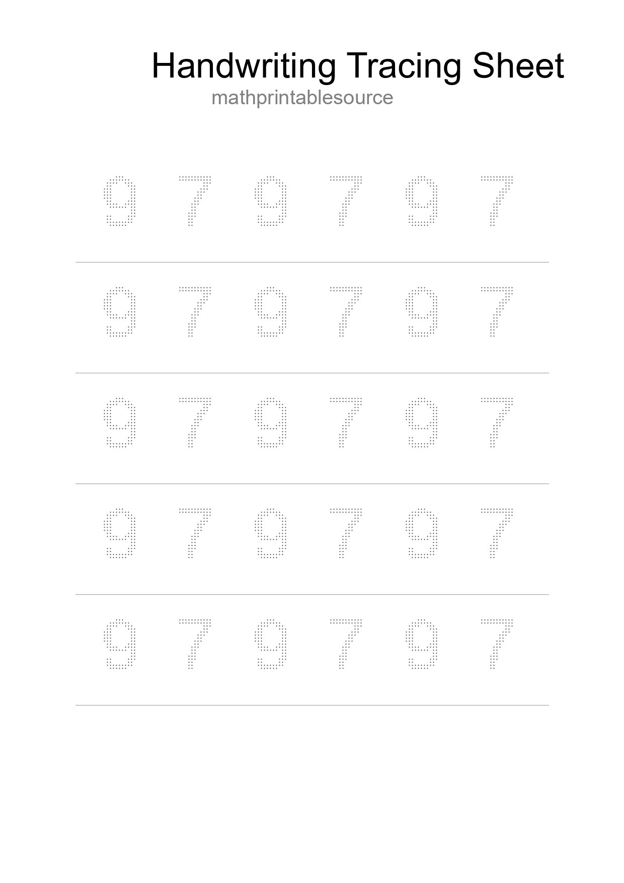 Printable Tracing Worksheet For Kids - Part 109