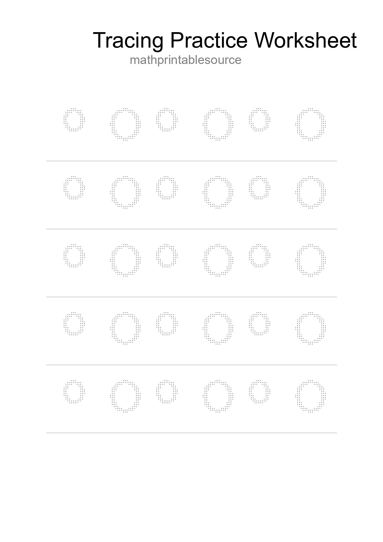 Printable Tracing Worksheet For Kids - Part 219