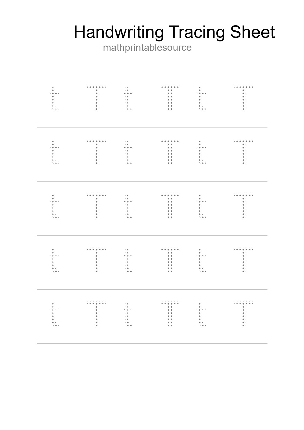 Printable Tracing Worksheet For Kids - Part 54